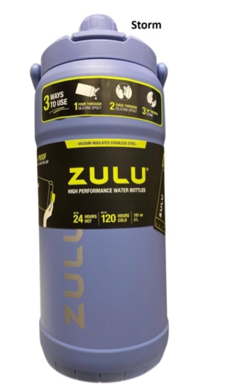 (1 piece only) Zulu Mammoth Vacuum Triple Wall Insulated Stainless Steel Water Bottle, 101oz