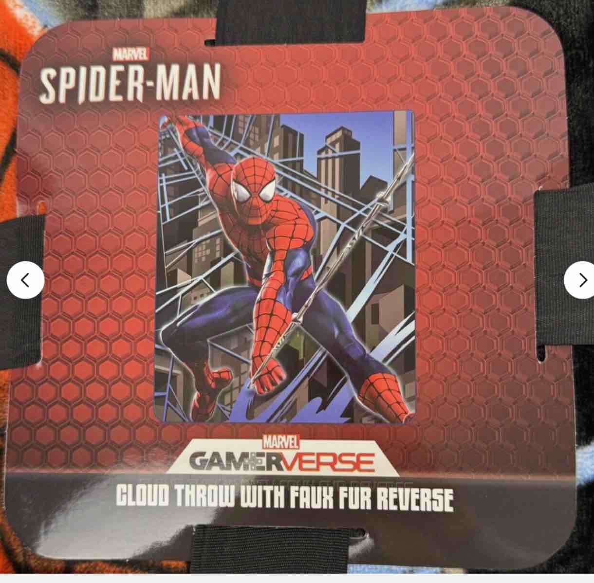  Marvel Spider-Man Gamerverse Cloud Faux Fur Throw Reverse - 50" x 60" NWT