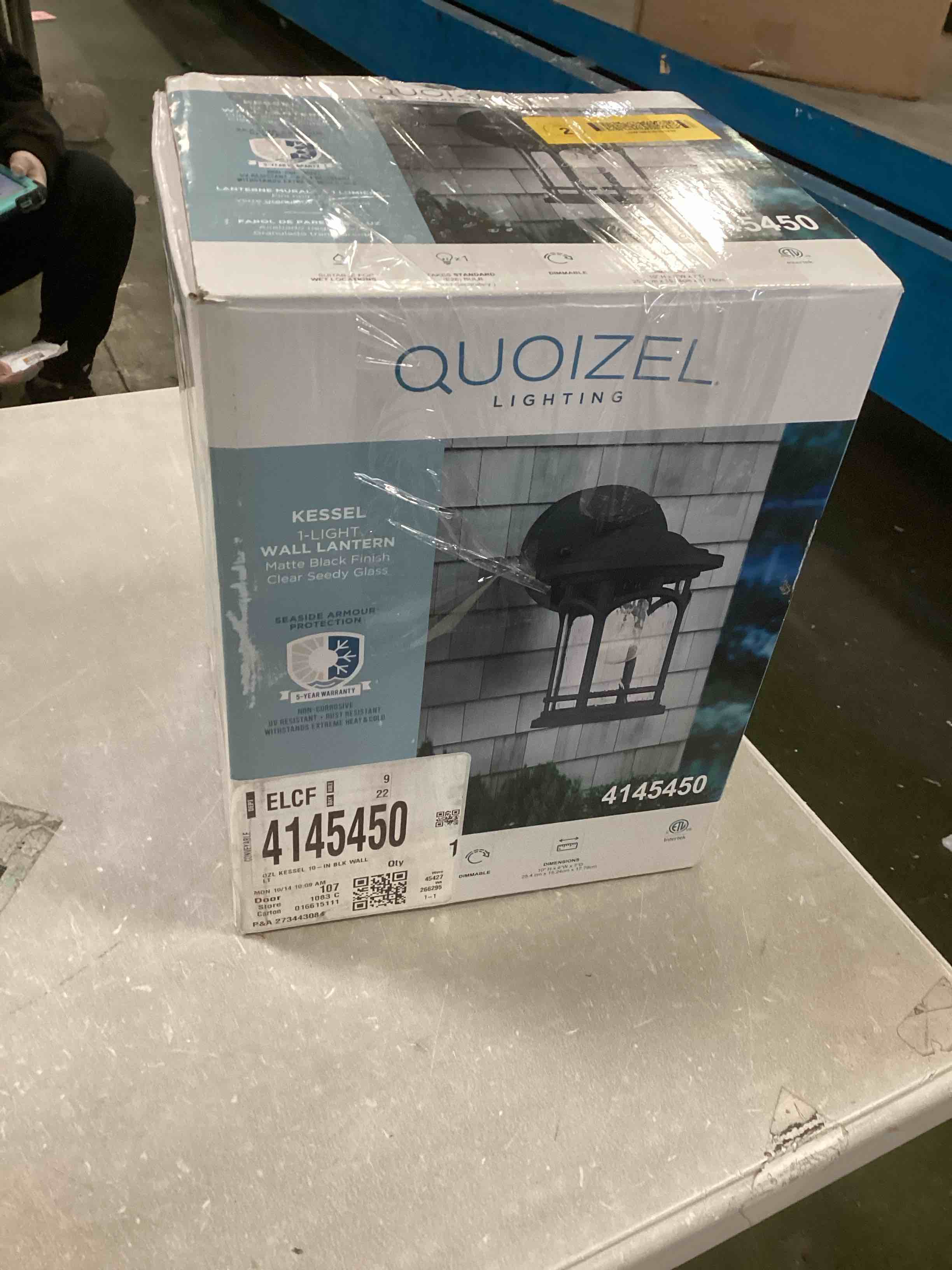 Quoizel Kessel 10-Inches H Matte Black Hardwired Outdoor Wall Light