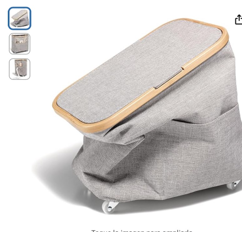 Prym Lienzo & Multi faltbar grau Caja de lona y bambú, 15.0 x 10.2 x 14.6 in, gris