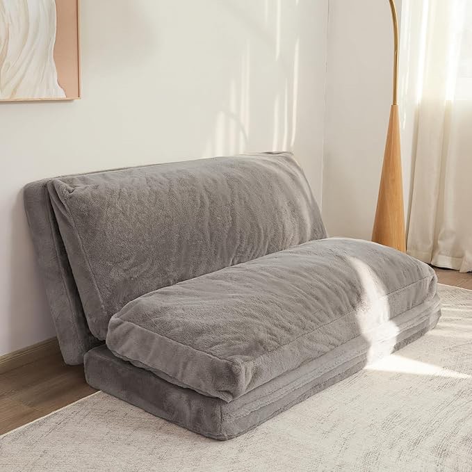 Floor Sofa Bean Bag Bed,Foam Filling Extra Thick Floor Couch, Folding Matress Bean Bag Chair Includes Removable and Soft 