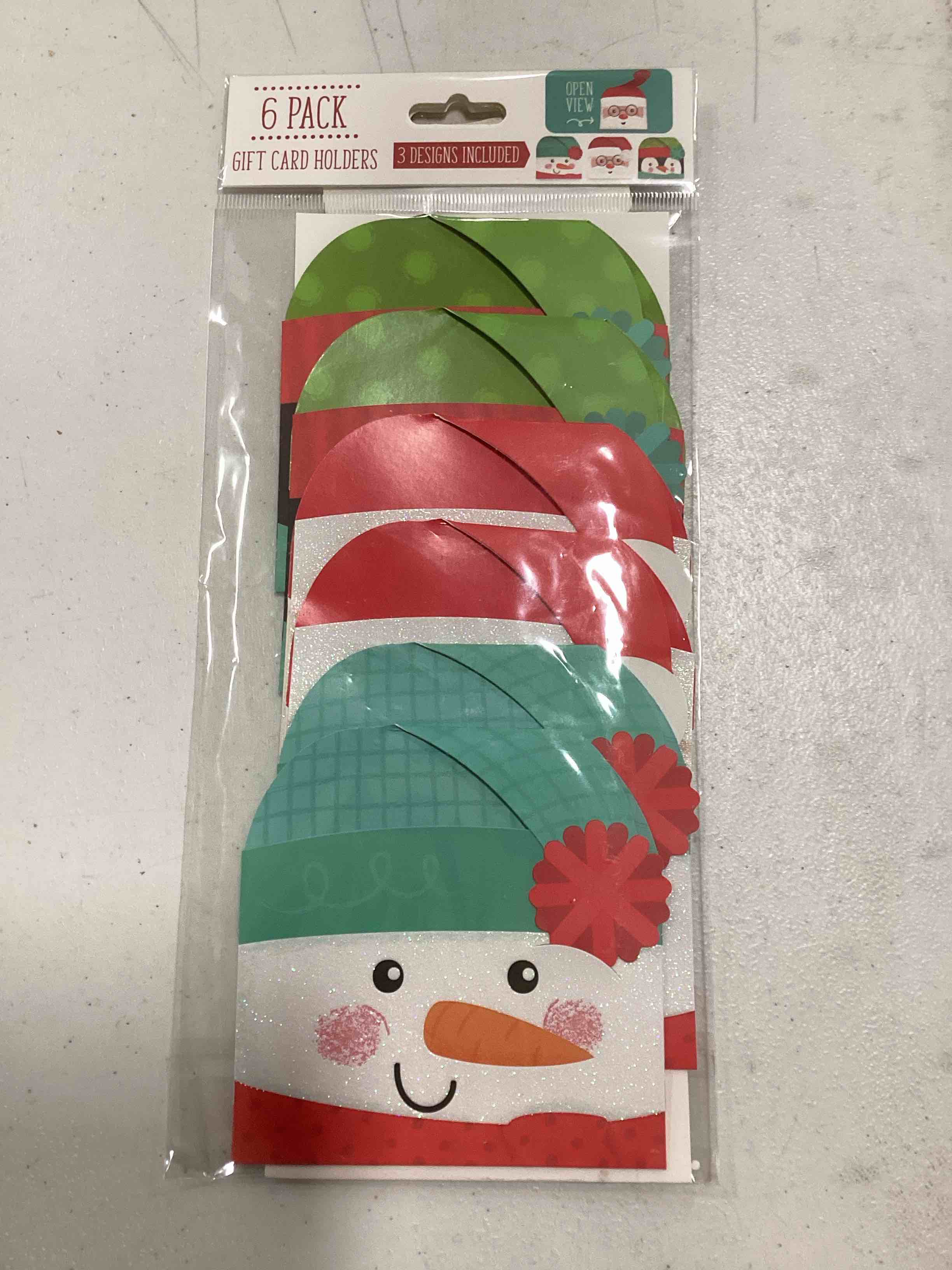 6 pack gift card holders 