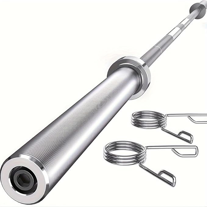 FEIERDUN Olympic Barbell 7FT for Weightlifting, Alloy Steel, Center knurl, Suitable for 2 inch Weight Plates