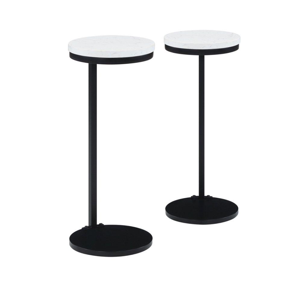 adley 2pc black drink table 