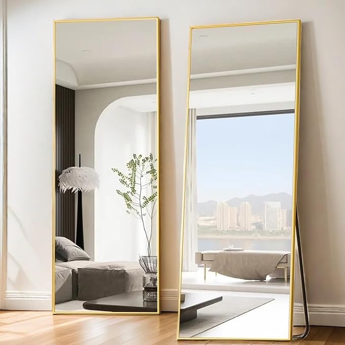 Body Mirror Full Length 63"x20" Aluminum Alloy Floor Standing Mirror