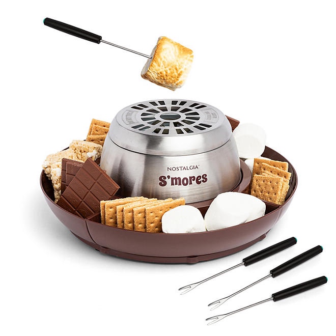 Nostalgia Indoor Electric Stainless Steel S'mores Maker