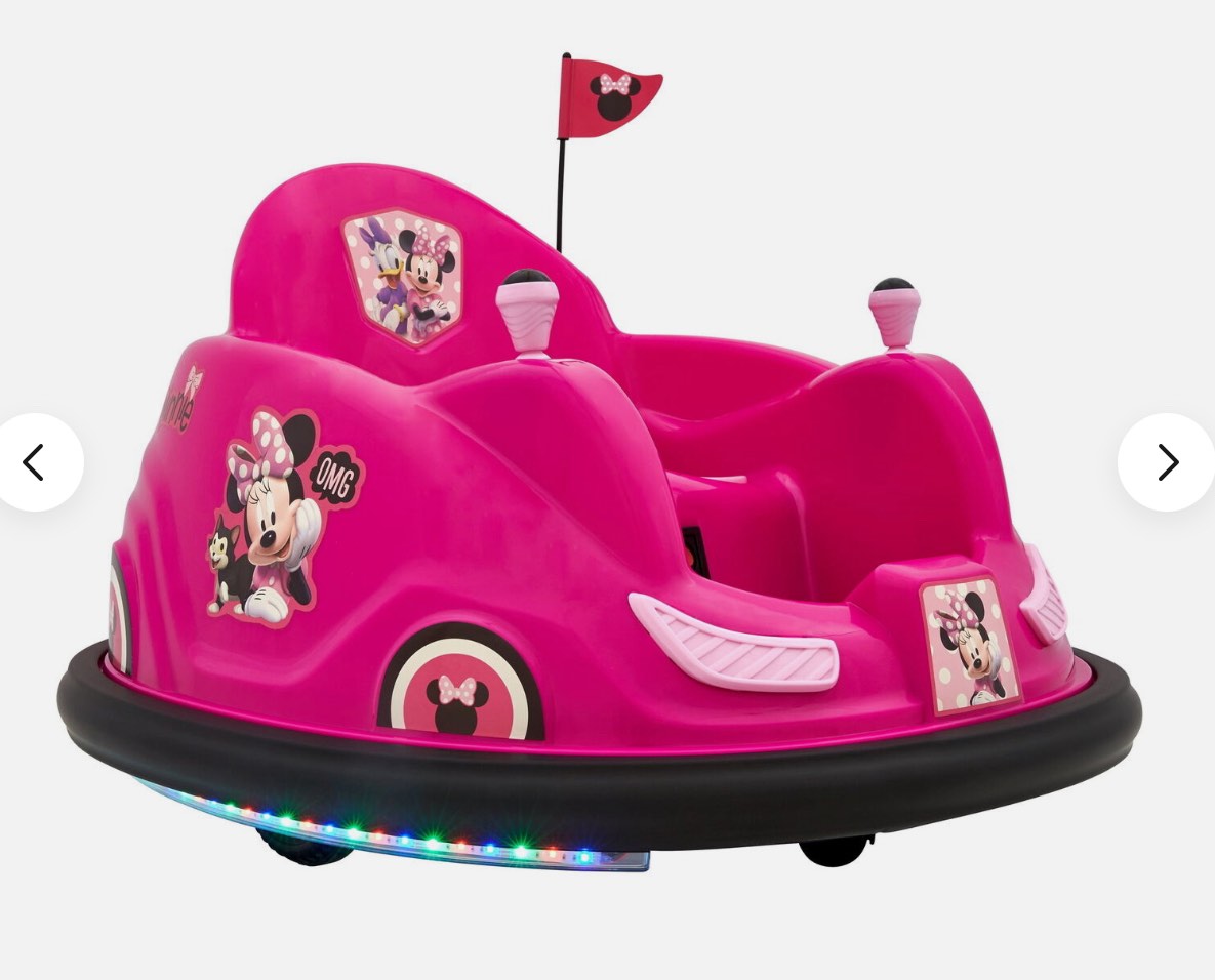 Disney Minnie 6V Bumper Car Ride-On Toy for Kids - Fun Adventure!