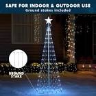 JOIEDOMI 6FT Animated Christmas Cone Tree Yard Light Decorations 280 Pre-Lit LED Multicolor Luminescent Show for Indoor Outdoor Garden Holiday Dcor, Christmas Event, Christmas Eve Night Dcor Multicolor Cone Tree