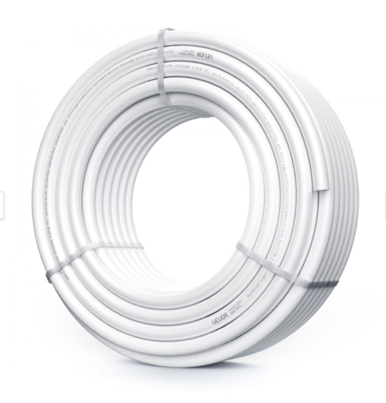 VEVOR PEX Pipe 3/4 Inch, 100 Feet Length PEX-A Flexible Pipe Tubing for Potable Water, Pex Water Lines for Hot/Cold Water & Easily Restore, Plumbing Applications with Free Cutter,White