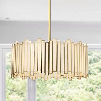 gold drum chandeliers 