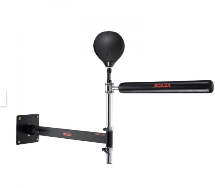 VEVOR Wall Mount Boxing Spinning Bar, Spinning Bar with Punching Ball, Adjustable Boxing Speed Trainer, Reflex Boxing Bar with Gloves, Boxing Training Equipment for Kickboxing, MMA, Fitness