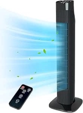 Tower Fan for Bedroom,Fans That Blow Cold Air,80 Oscillating Fan with Remote,7.5H Timer,3 Speeds,Standing Fan Bladeless Fan Cooling Fan for Room Office 32 Inch