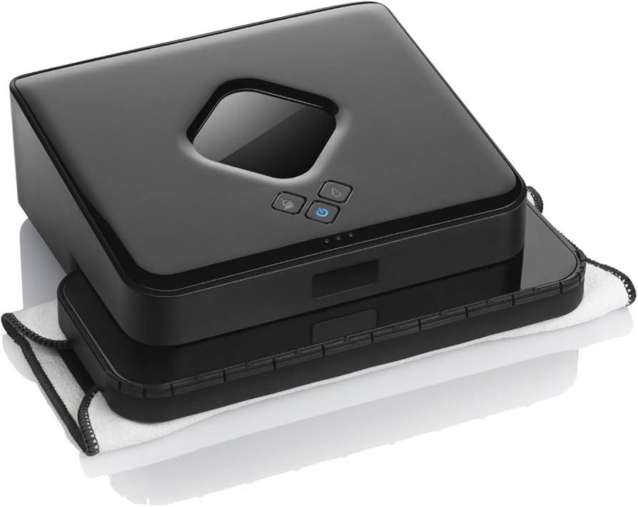 iRobot Braava 380t Advanced Robot Mop- Wet Mopping and Dry Sweeping Cleaning Modes, Large Spaces , Black