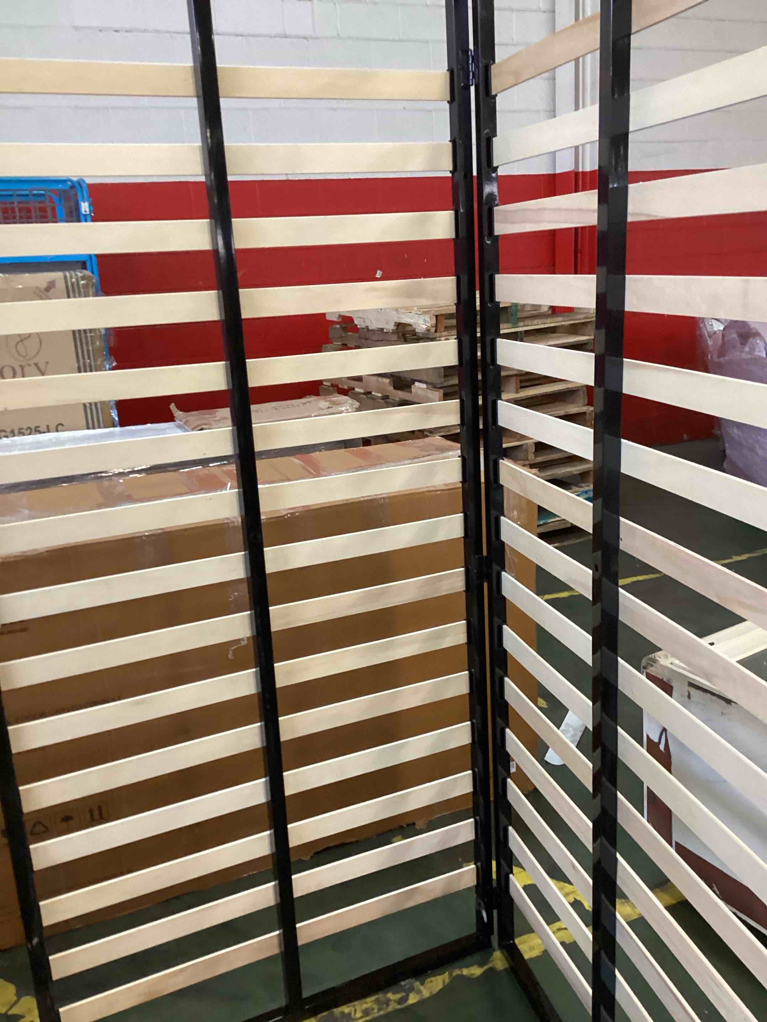 Metal Folding Folded wooden slat king bed frame