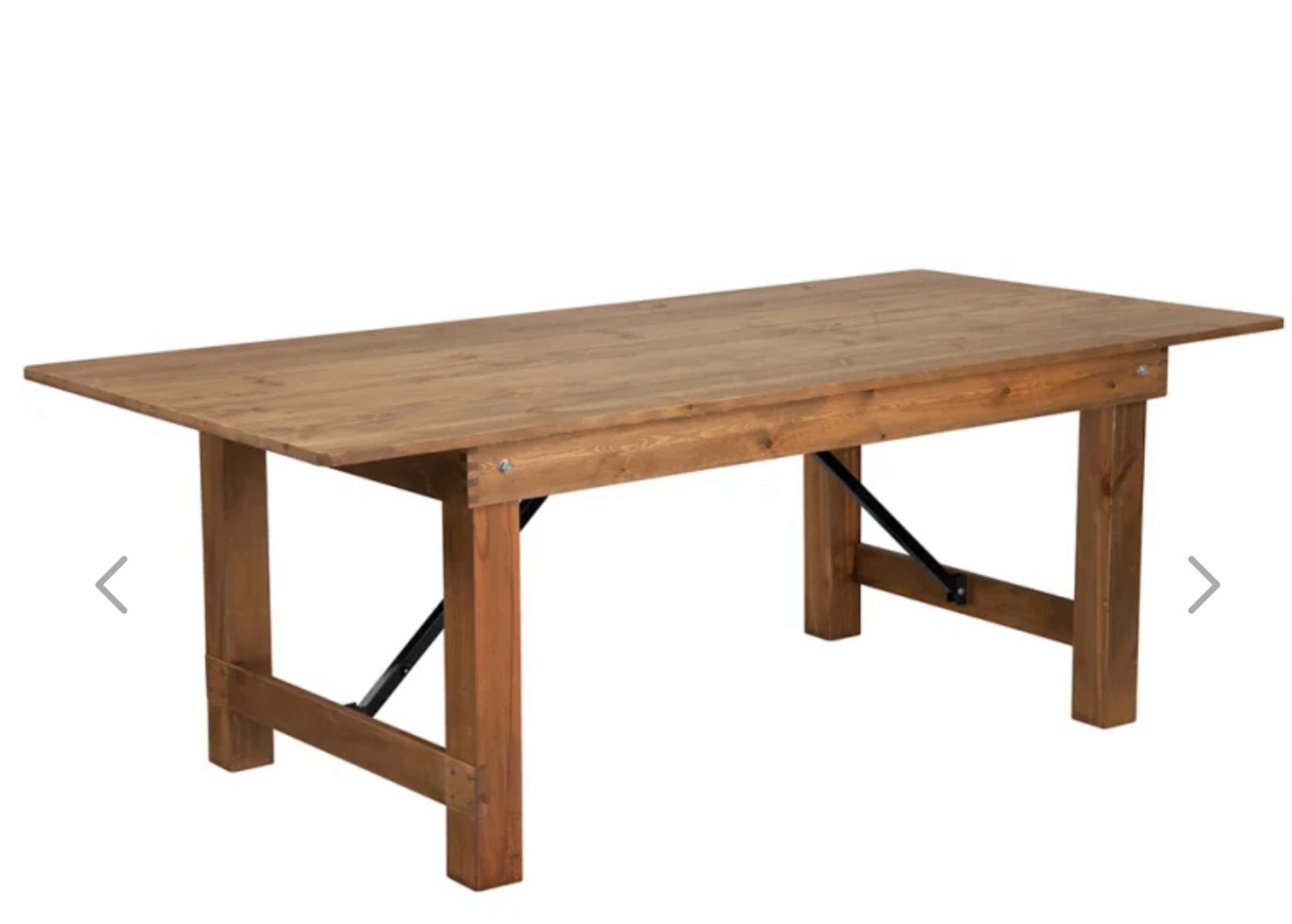 Flash Furniture XA-F-84X40-GG Rectangular Folding Farm Table w/ Antique Rustic Plank Top - 84"W x 40"D x 30"H