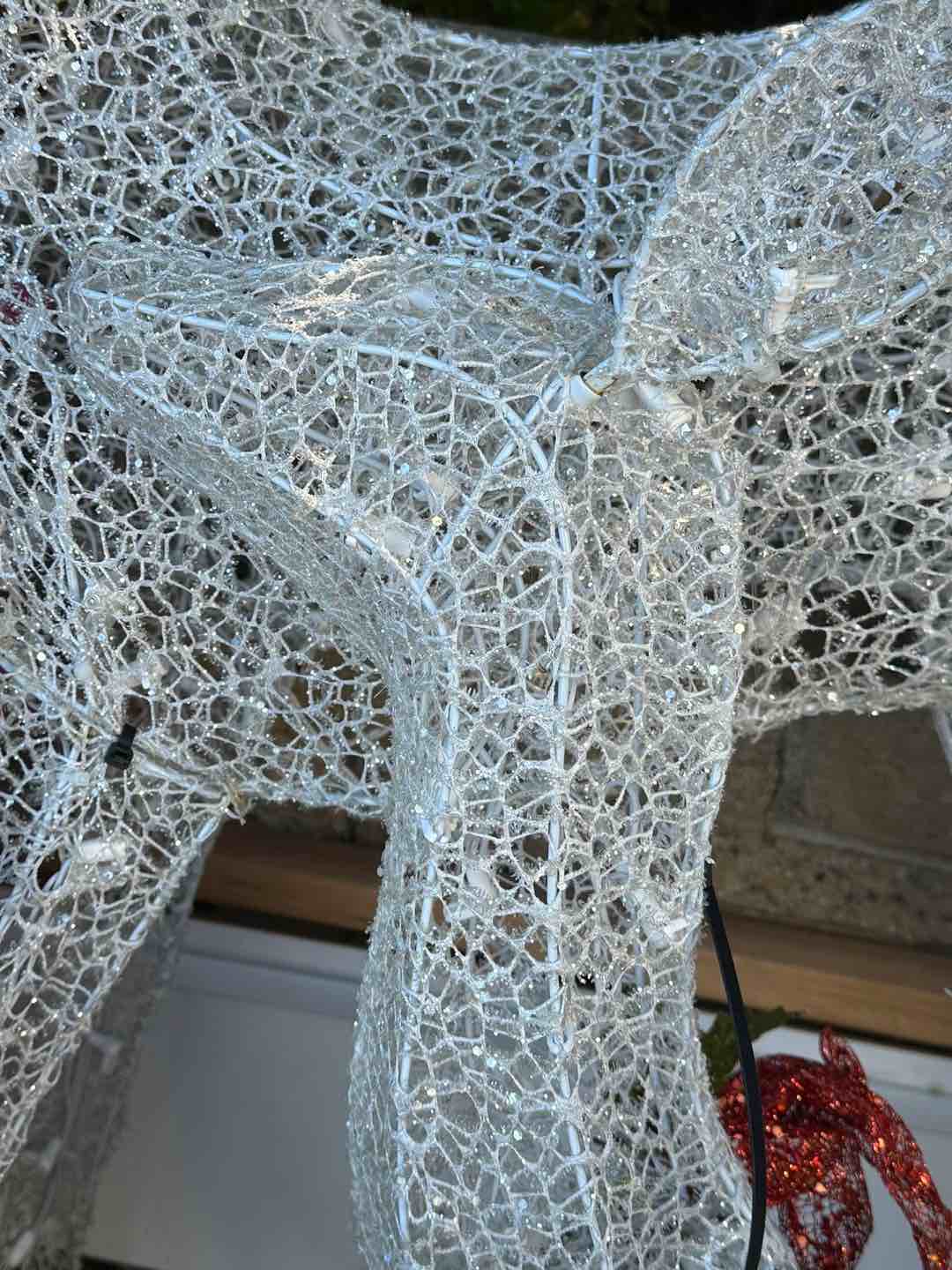 Piece Warm White LED Gold Deer Family Holiday Yard Decoration *read Description ( Set 1)