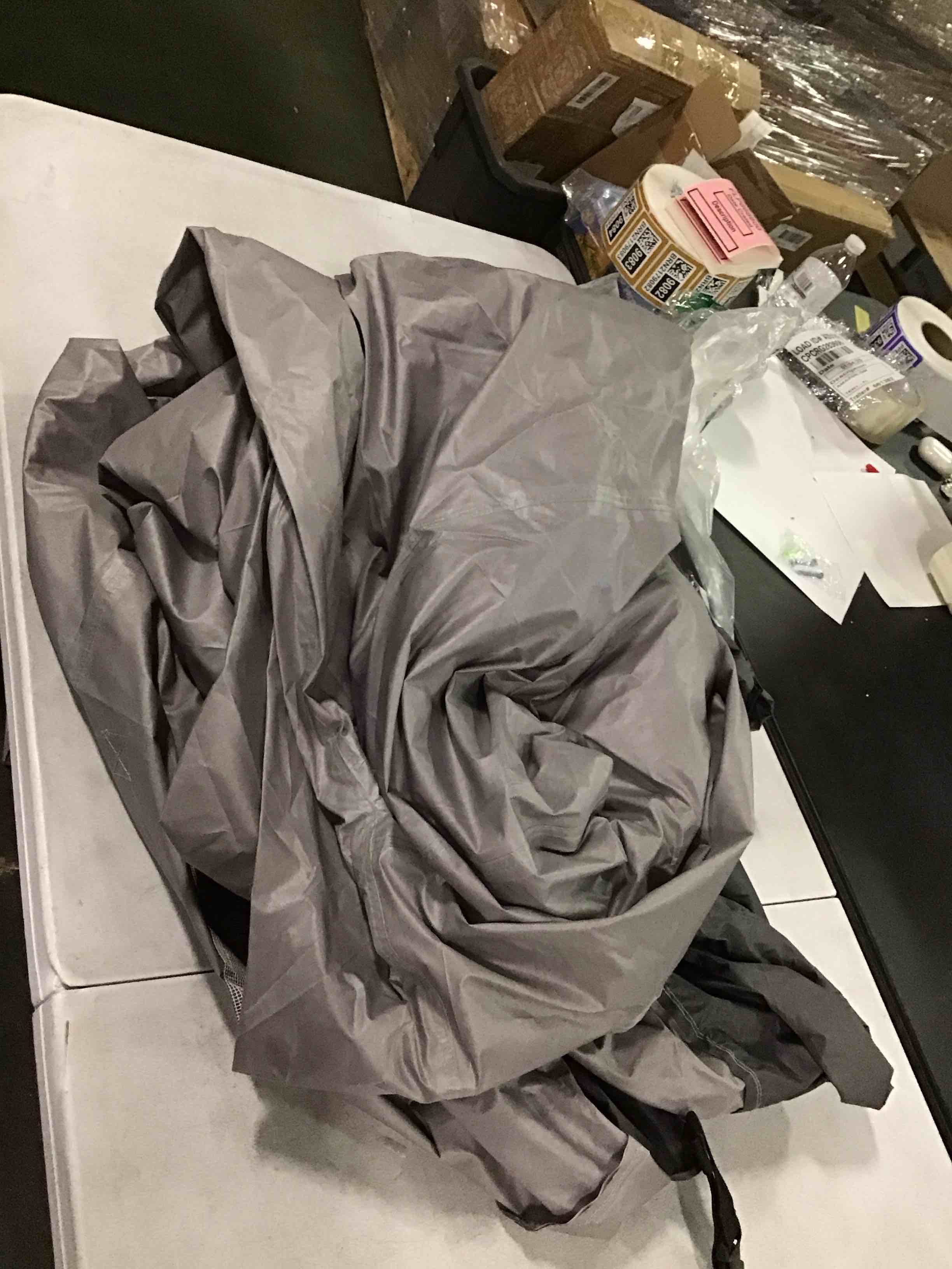 grey boat cover unknown size or brand