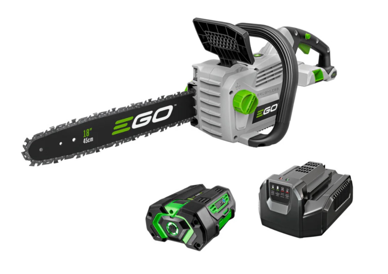 EGO Power+ CS1804 18" 56-Volt Cordless Chainsaw with 5.0Ah Battery and Charger (missing charger)