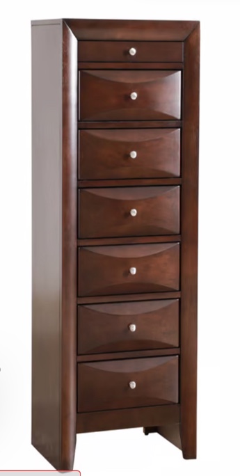 Glory Furniture Marilla Cappuccino 7 Drawers Lingerie Chest