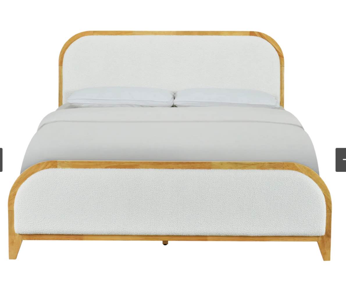 Adeline Queen Walnut Boucle bed (incomplete box 2 of 2 only)