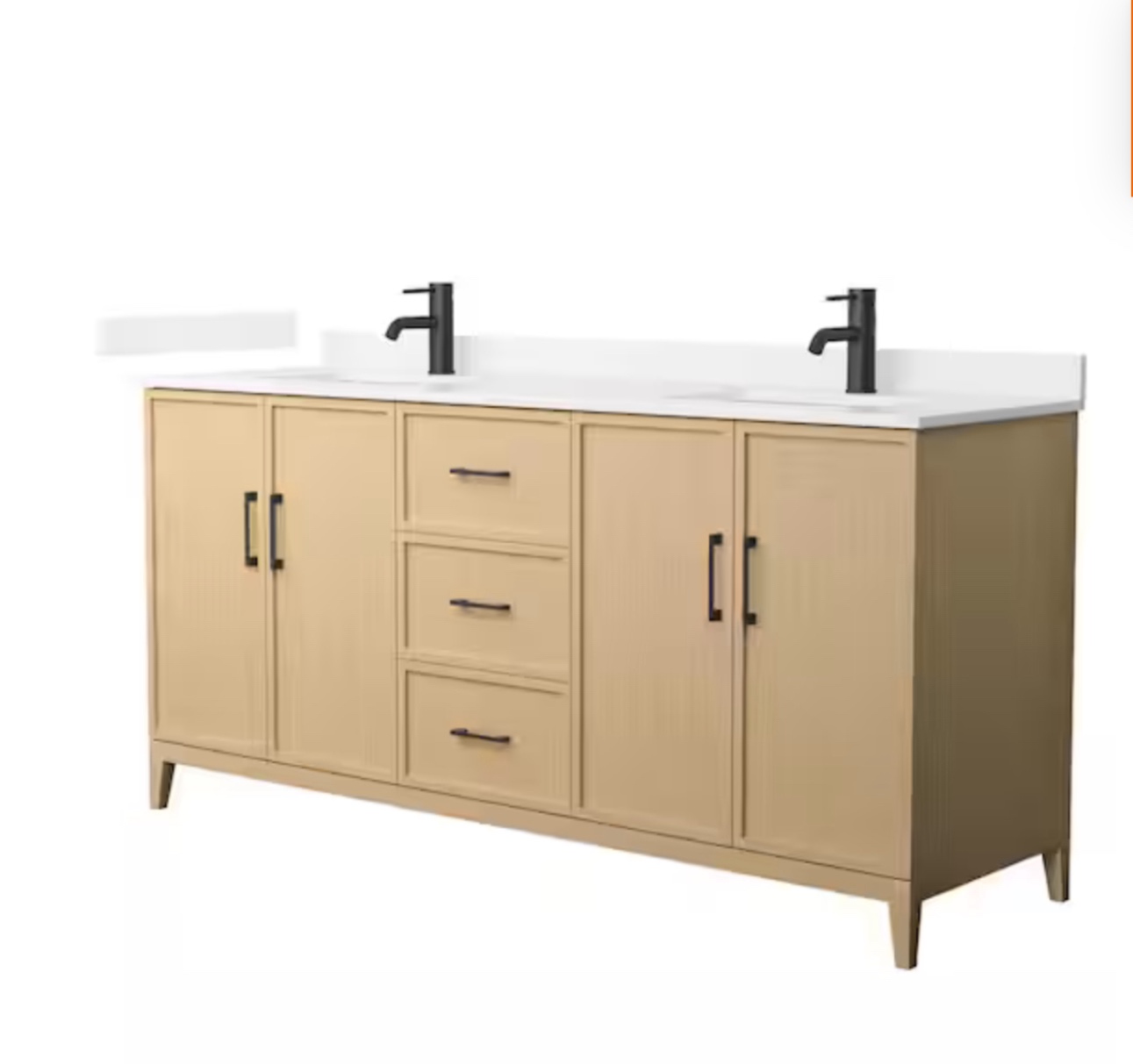 Elan 72" Double Bathroom Vanity - White Oak