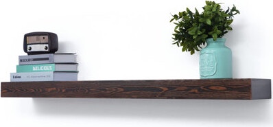 Audain Floating Pine Solid Wood Fireplace Shelf Mantel