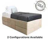 twin storage platform bed