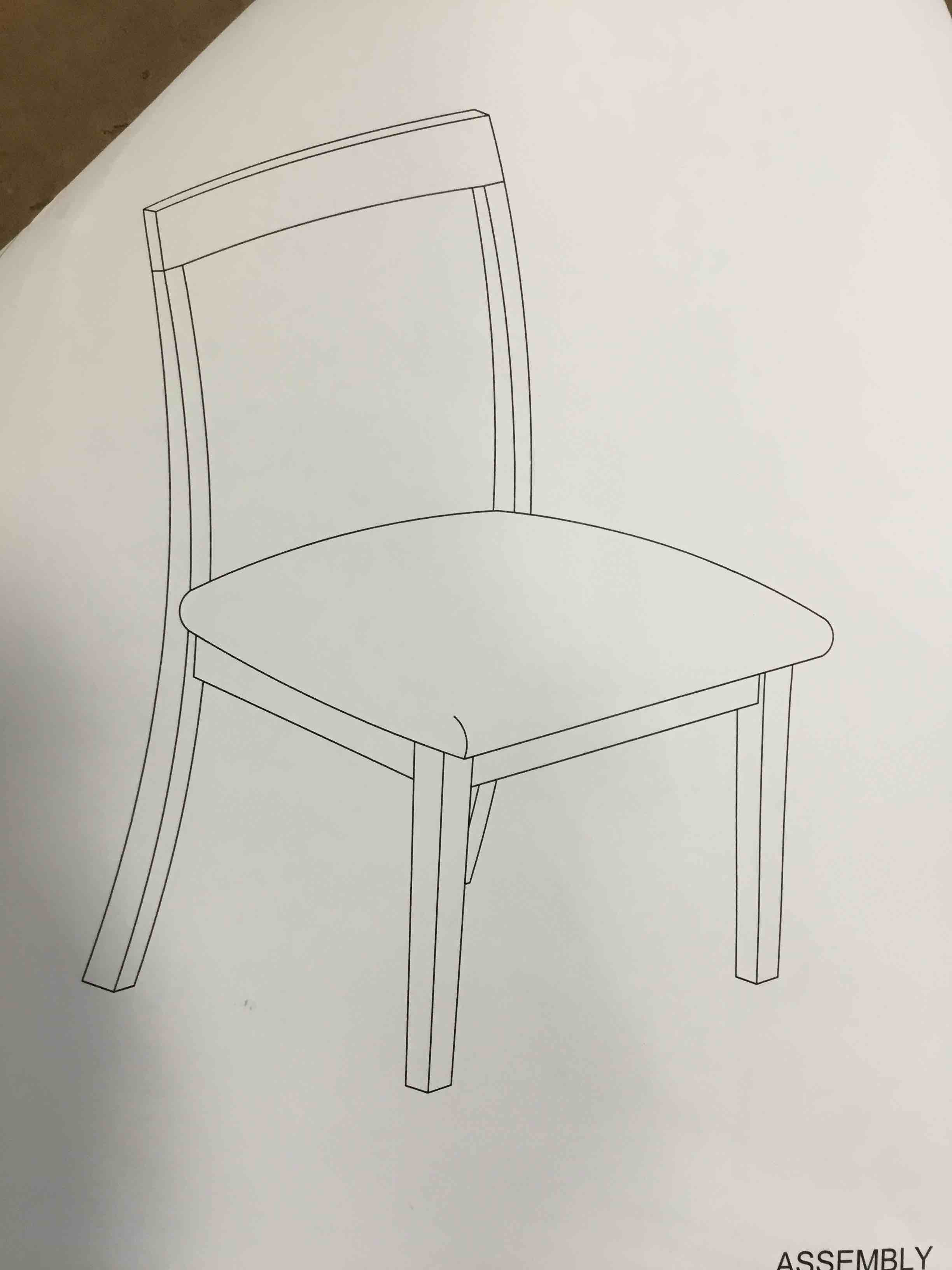 C3067US-BN-WD-2X brown wooden chair Whig warm grey cover 2 pieces