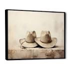Cowboy Hat Minimalism Style III Framed On Canvas Print
