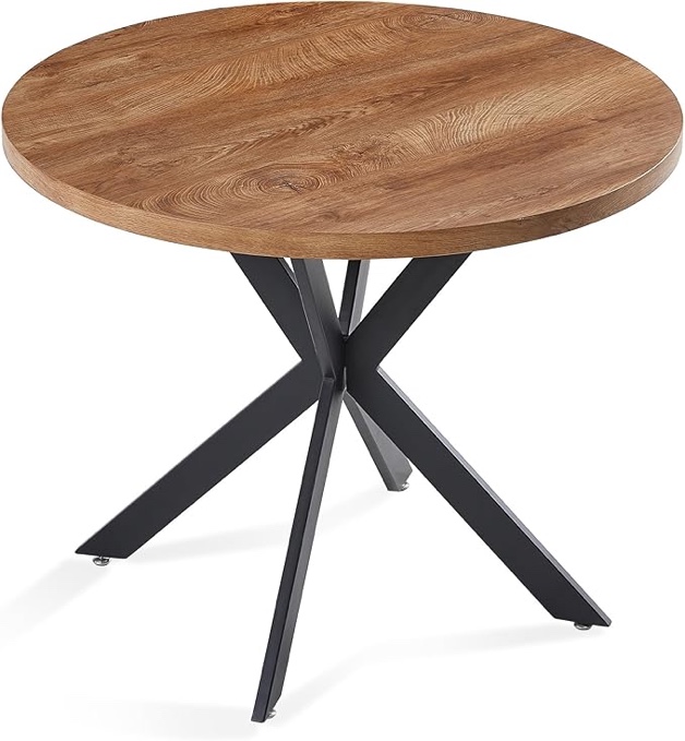 37.4 Inches Dining Round Table, MDF Table-Top, Metal Base incomplete only leg 