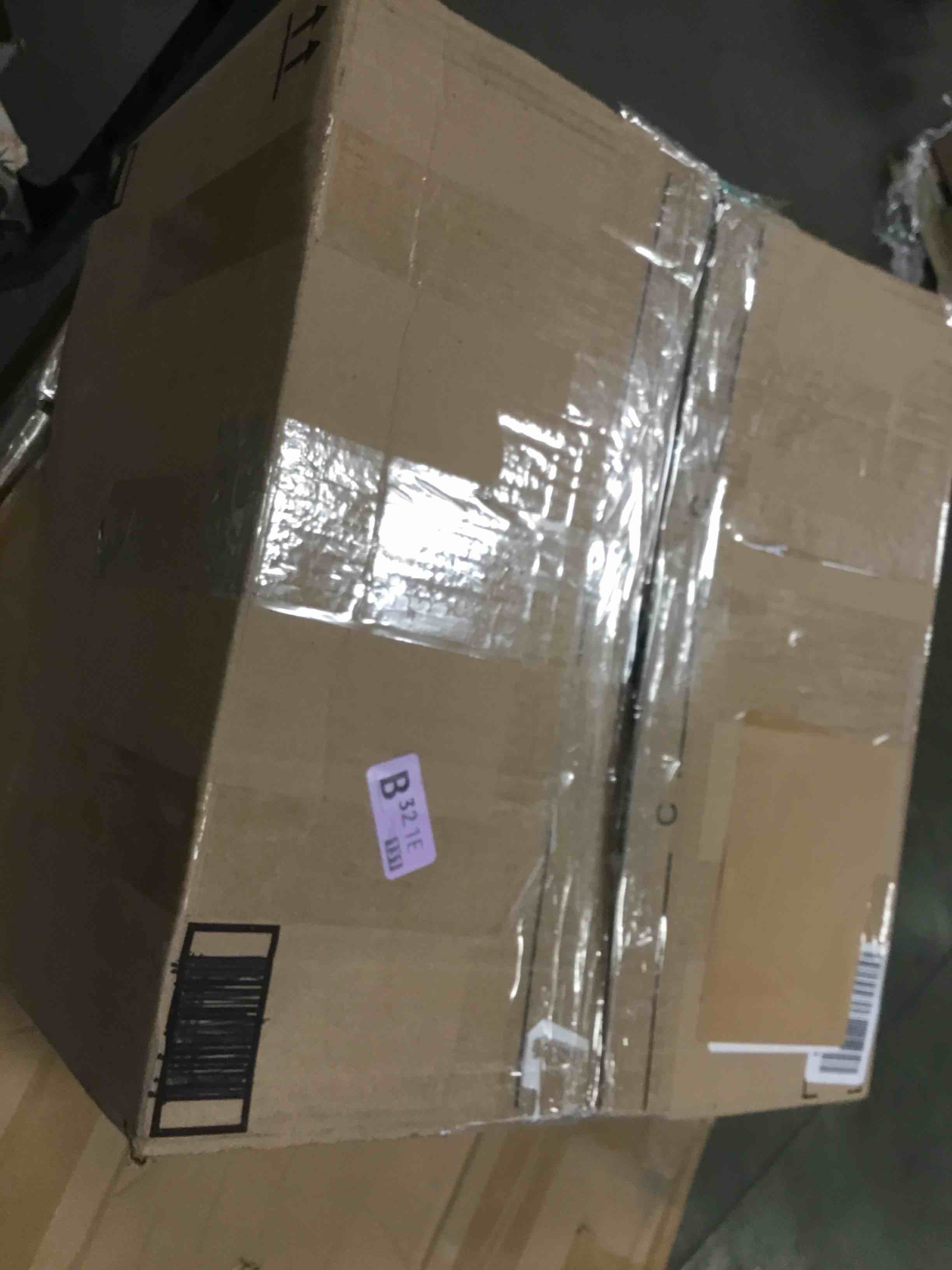 Condition photo showing As Is for 124” wide reversible facing modular corner sectional (((( incomplete only replacement leg)))