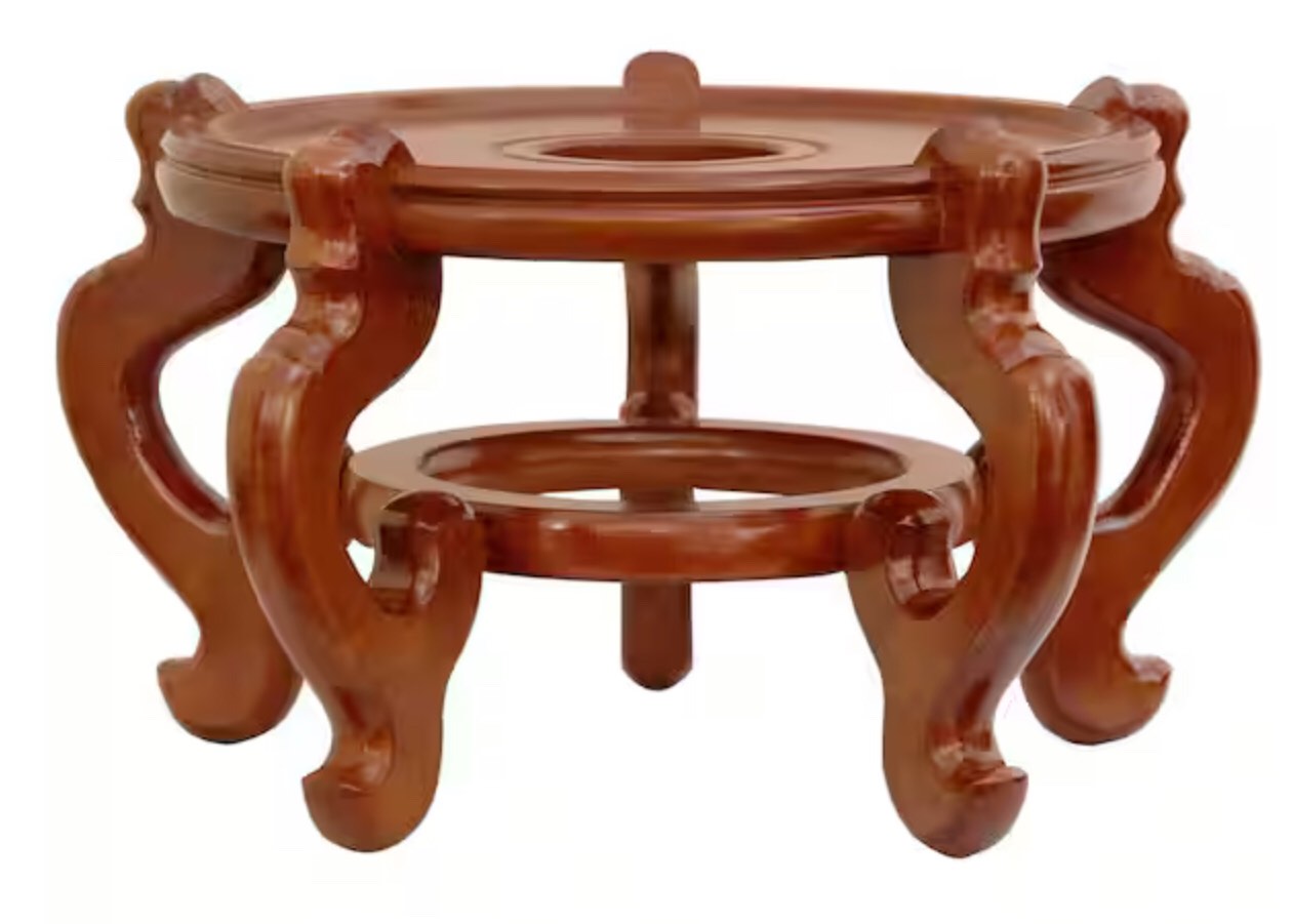 Rosewood Fishbowl Stand in Honey