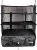 Stow-N-Go Portable Hanging Travel Shelves, Packing Organizer for Luggage. Carry on Closet with Hanger for Clothes. Expandable Packing Cube. Travel Essentials from Grand Fusion. Large, Black Large Black