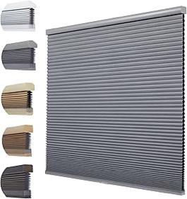 grey cordless cellular shade