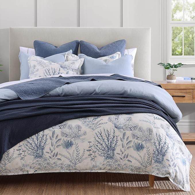 Hiend Accents Oceania Coastal Bedding 3 Piece Super King Comforter Set