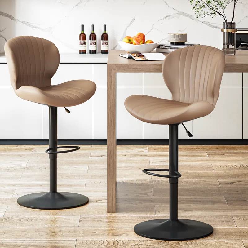 Chappa Swivel Upholstered Adjustable Height Counter Stool with Metal Frame *similar color*