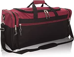 Extra Large Vacation Travel Duffle Bag in Maroon *similar to stock photo*