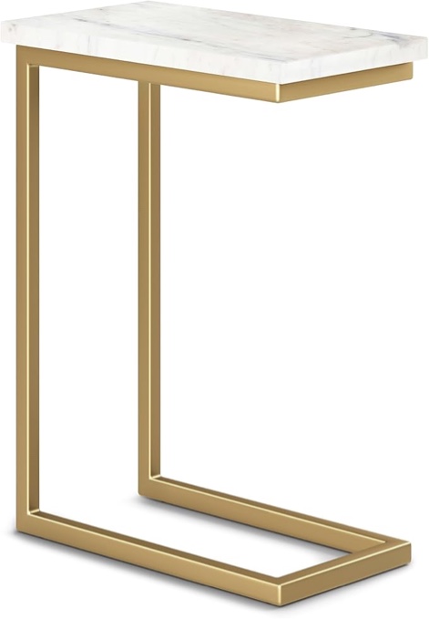 Metal C Side Table in Marble Top / Gold *similar to stock photo* 