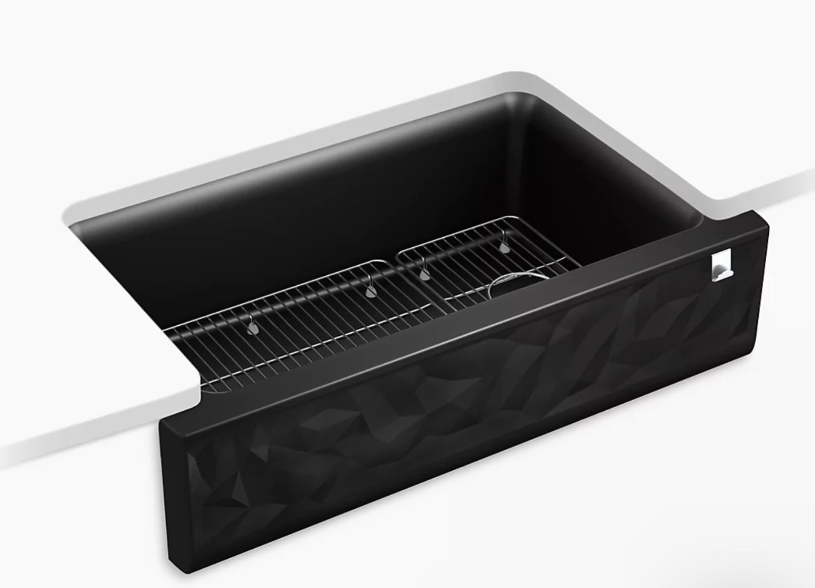 Cairn® Undermount Single-Bowl Farmhouse Kitchen Sink with Faceted Design
