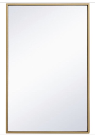 Monet 28 X 28 inch Brass Wall Mirror