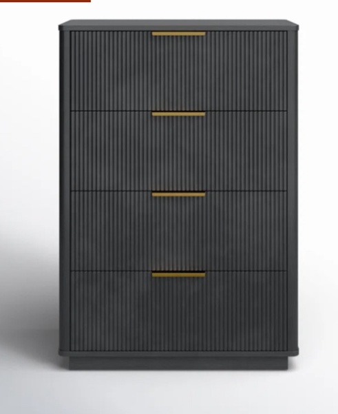 Akira 4 - Drawer Chest Color: Gray Wash