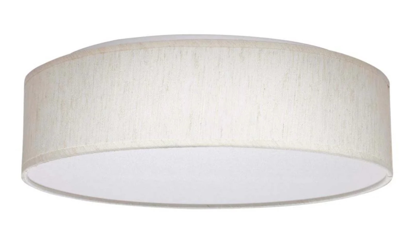 20w 15-in Tunable Beige Fabric Drum LED Decor Flush Mount Acrylic Diffuser