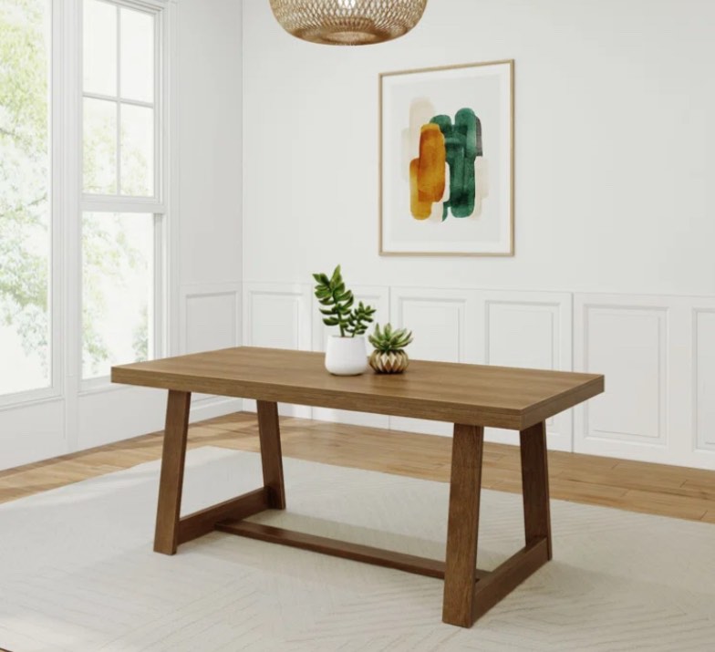 Linzy Pine Solid Wood Dining Table