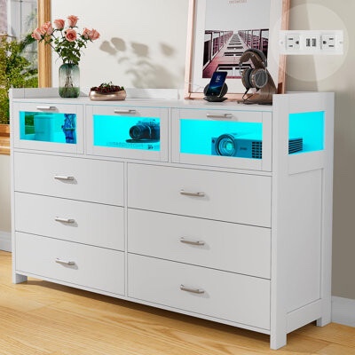 jerral 6 drawer dresser with power outlet 