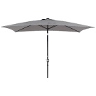 10 ft. x 6.5 ft. Market Solar Tilt Patio Umbrella in Gray with Crank