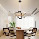 Yazmene 4 - Light Unique / Statement Pendant Black Gold Round and Square Chandelier