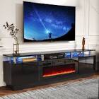 80" Media Console For TVs Up To 90" With Electric Fireplace, Large TV Stand with Led Light (incomplete )