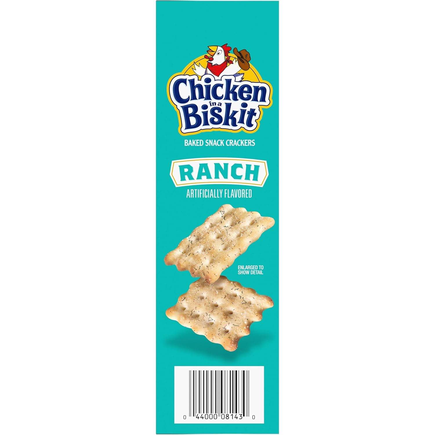 Chicken in a Biskit Ranch Baked Snack Crackers, Bulk Lunch Snacks, 6-7.5 oz Boxes