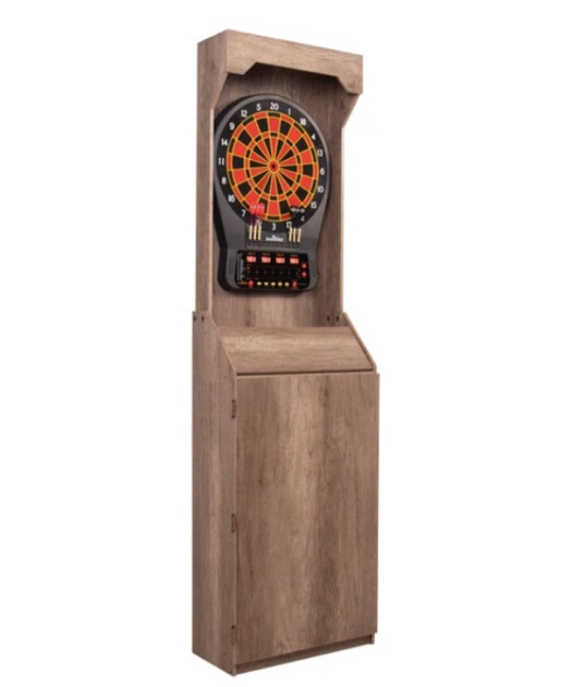  Arachnid Arcade Style Rustic Cabinet with CricketPro 650 Dart Game E650FSRT-BK2