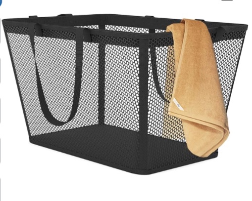 (similar to stock photo)NPET Laundry Basket, 58.4L Collapsible Plastic Washing Basket, Foldable Clothes Hamper Basket, Folding Mesh Laundry Bin with Handle and Waterproof Material for Laundry, Bedrooms, and Bathroom